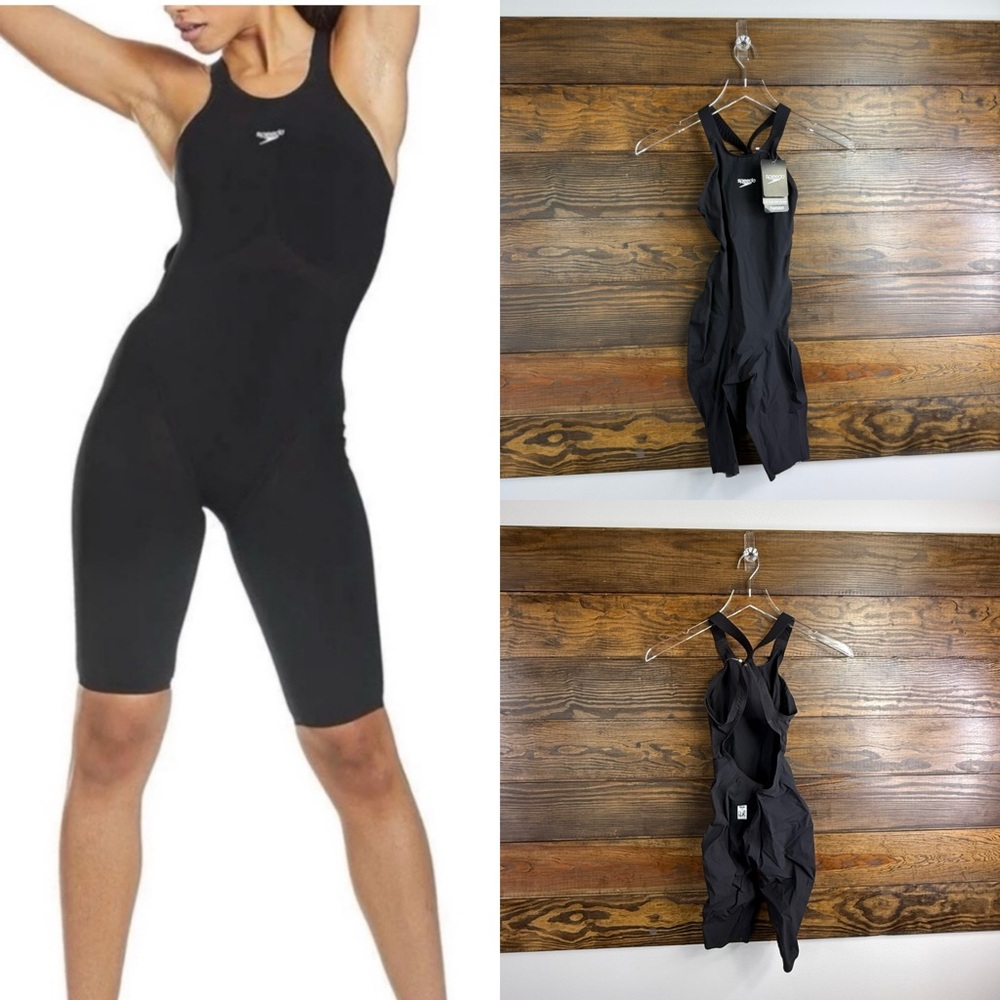 Speedo Fastskin LZR Pure Valor Open Back Kneeskin Tech Suit Swimsuit Size 22 New